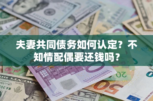 济南夫妻共同债务如何认定？不知情配偶要还钱吗？