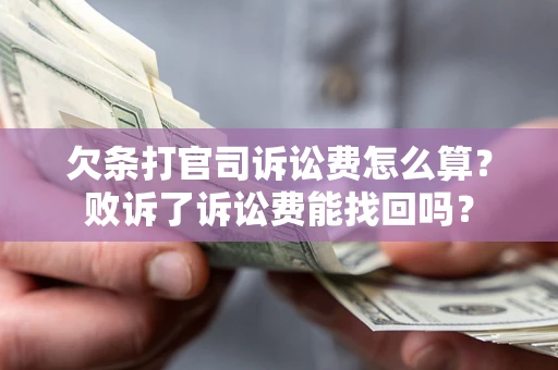 济南欠条打官司诉讼费怎么算？败诉了诉讼费能找回吗？