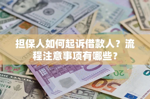济南担保人如何起诉借款人？流程注意事项有哪些？